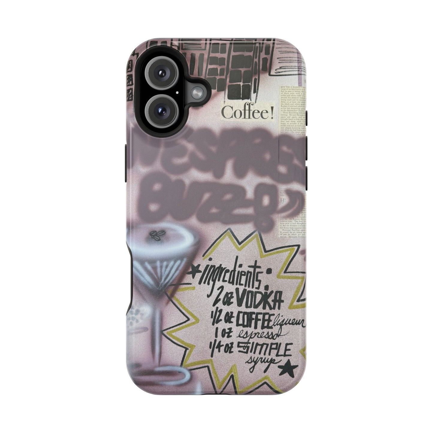 MagSafe "espresso martini" airbrush iPhone case