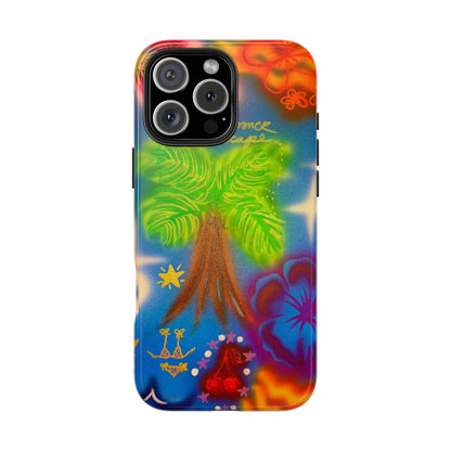 "neon blue palms" airbrush iPhone case