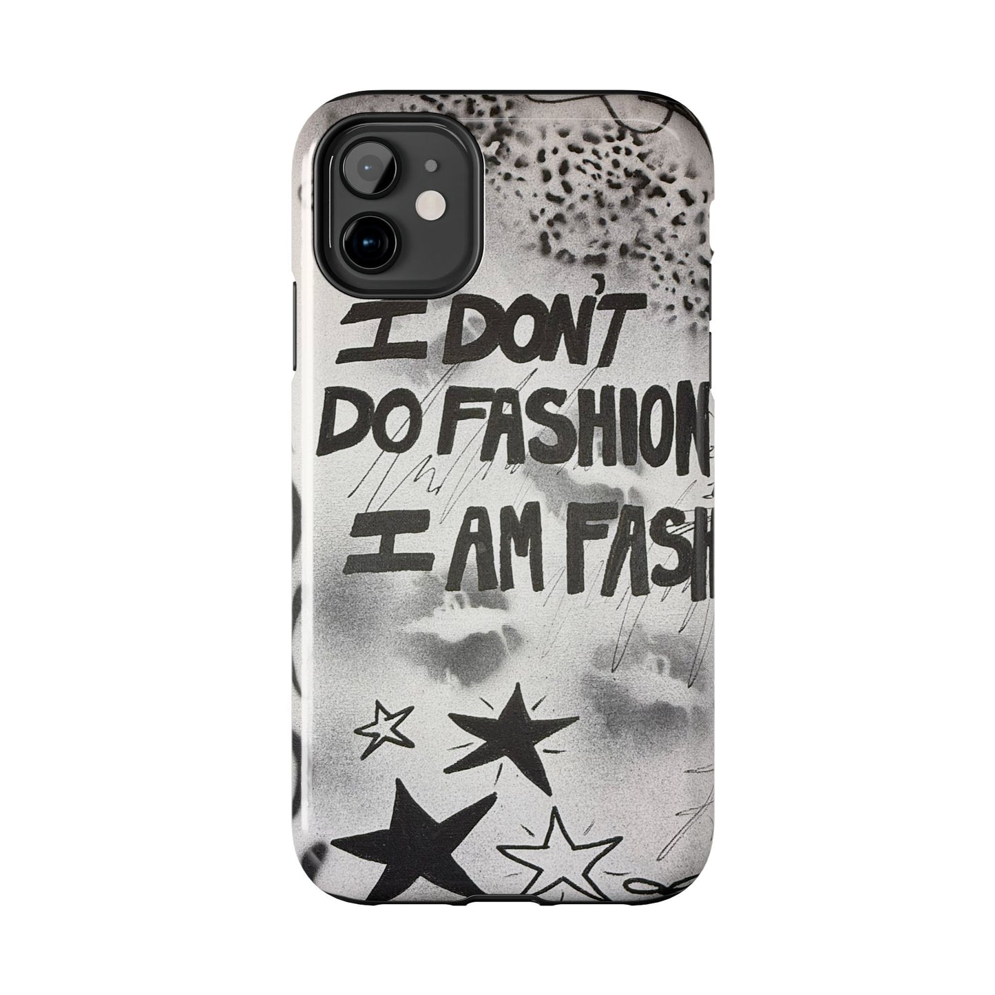 "i am fashion" airbrush iPhone case