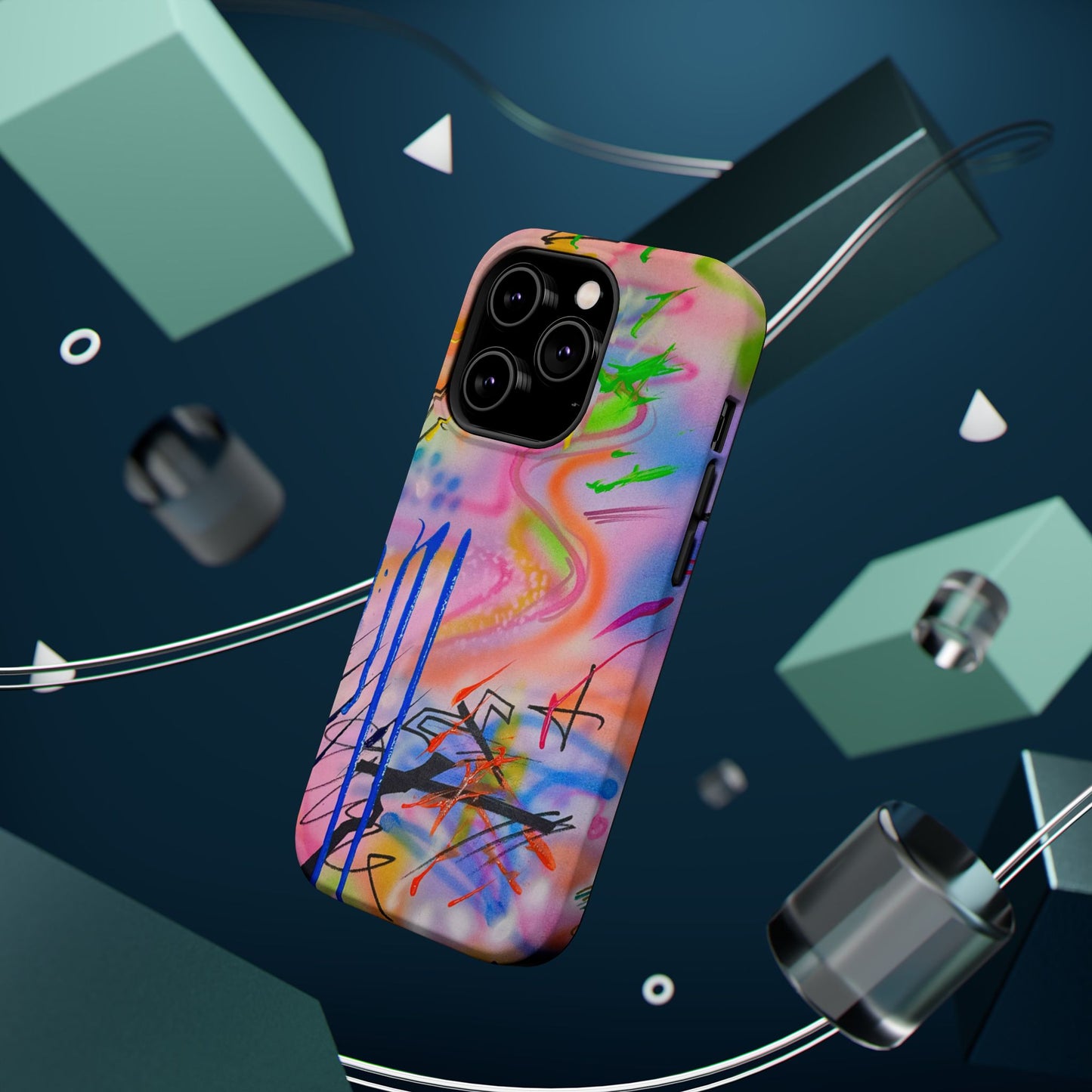 MagSafe "neon haze" airbrush iPhone case