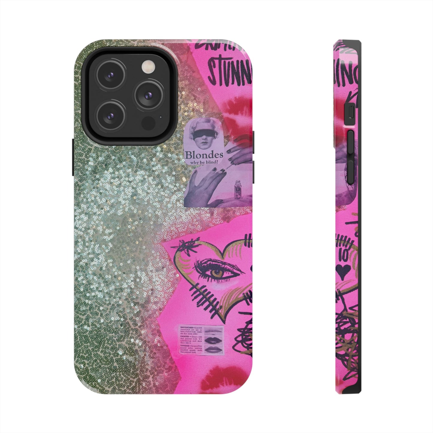 "glitter gloss" airbrush iPhone case