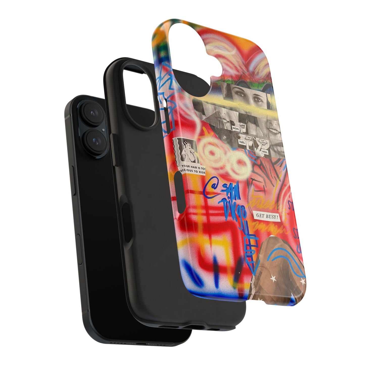 "get busy!" airbrush iPhone case
