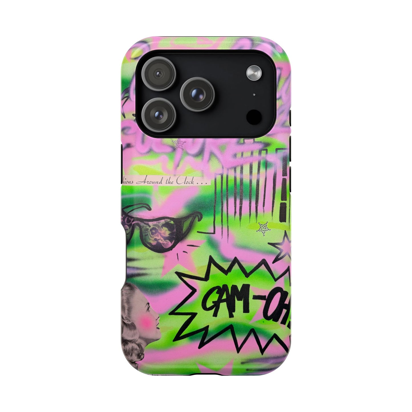 MagSafe "green camo" airbrush iPhone case