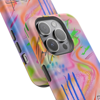 MagSafe "neon haze" airbrush iPhone case