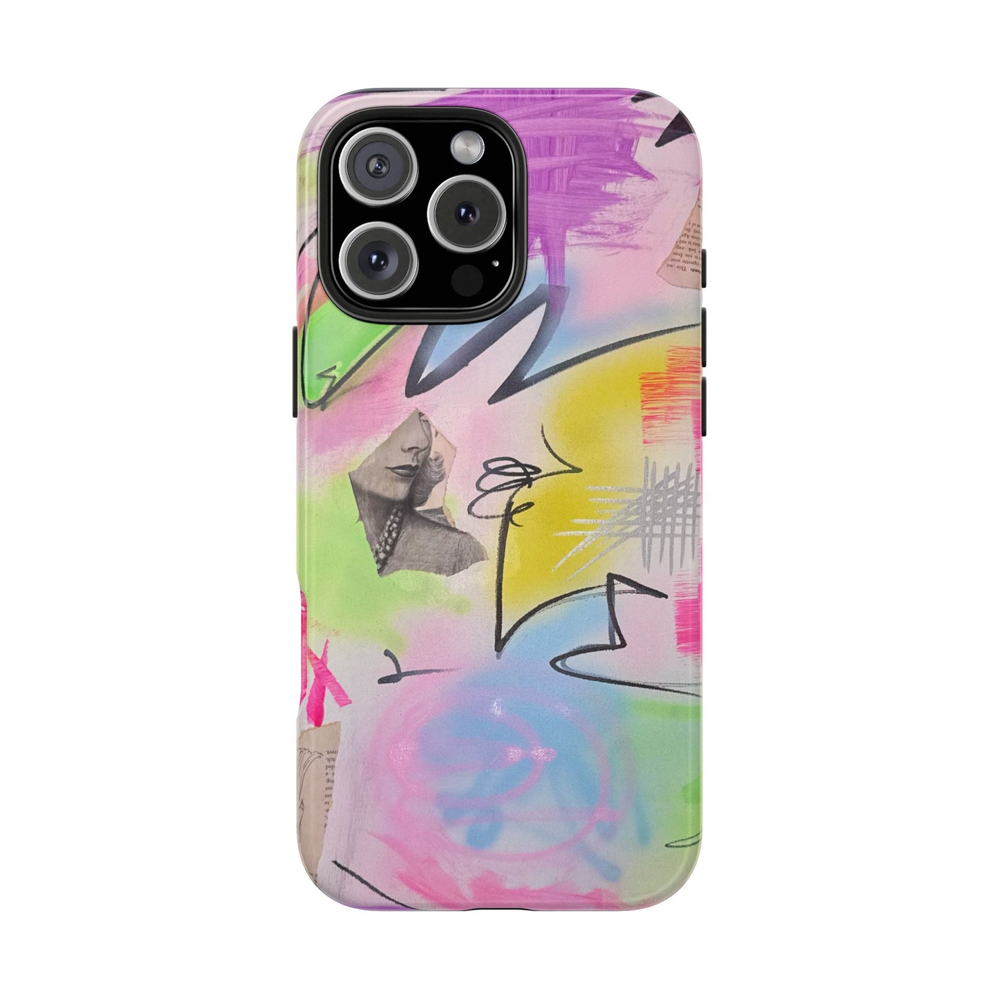 "pastel static" airbrush iPhone case