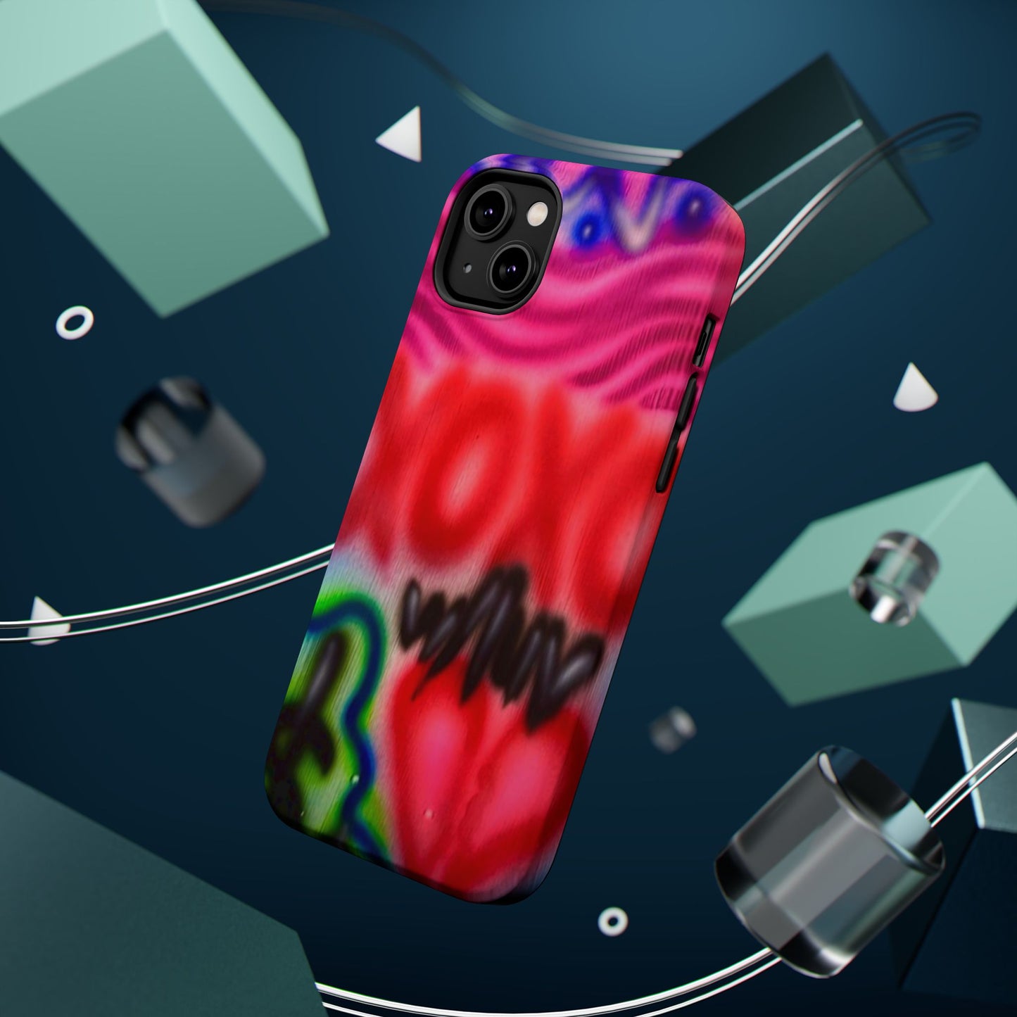 MagSafe Airbrush-iPhone-Hülle „with luv, xoxo“