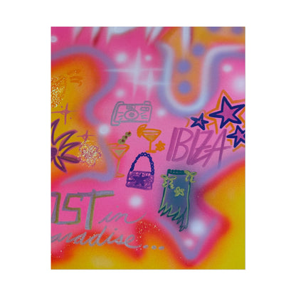 "ibiza" airbrush rolled print