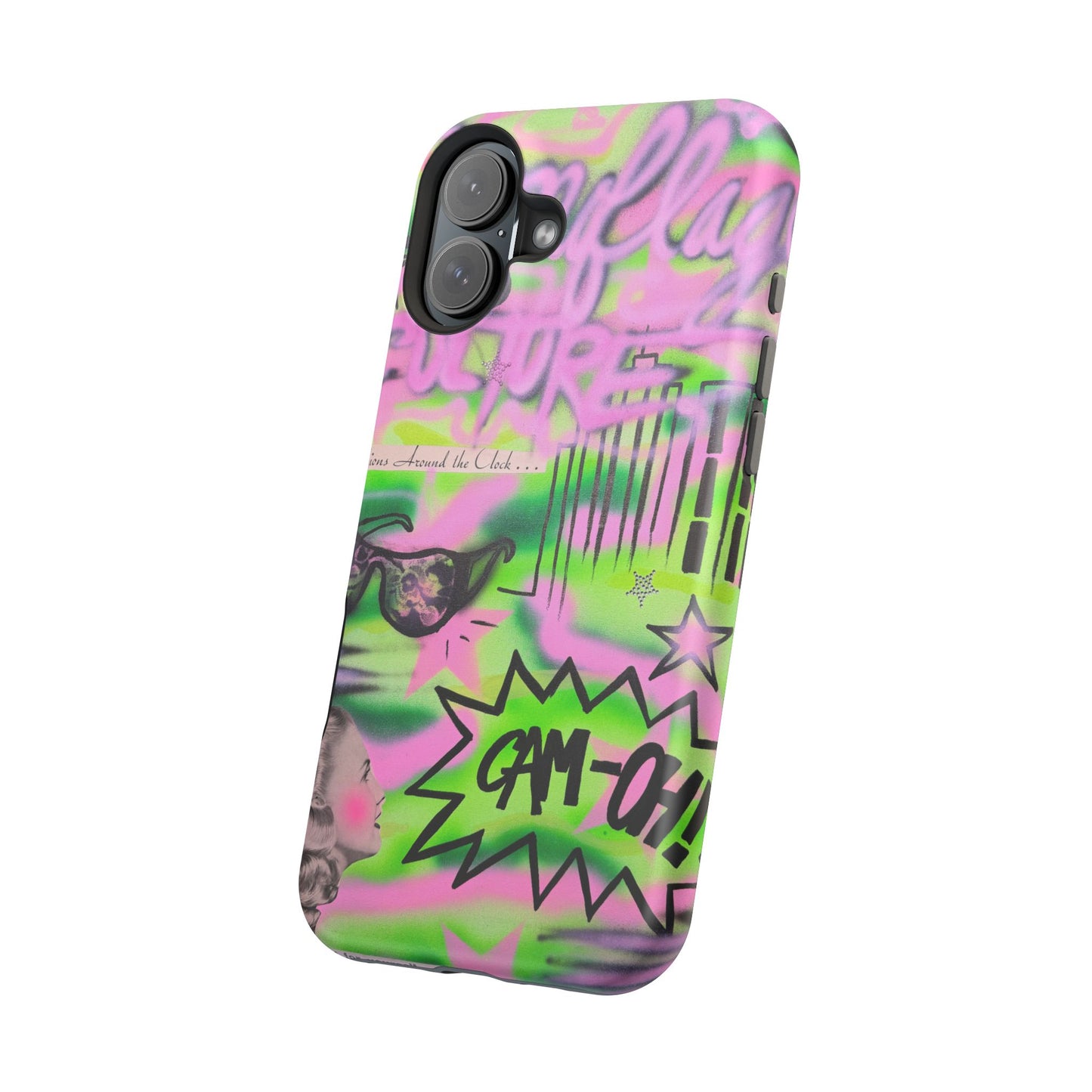 MagSafe "green camo" airbrush iPhone case