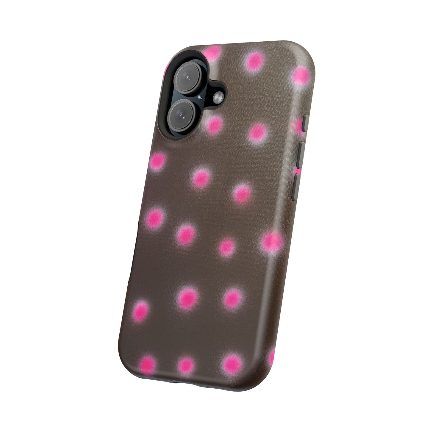 MagSafe "cherry mocha polka dot" airbrush iPhone case