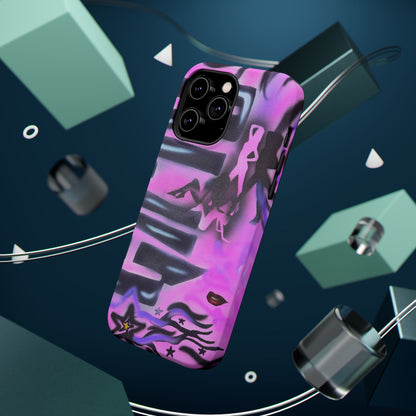 MagSafe "neon nights" airbrush iPhone case