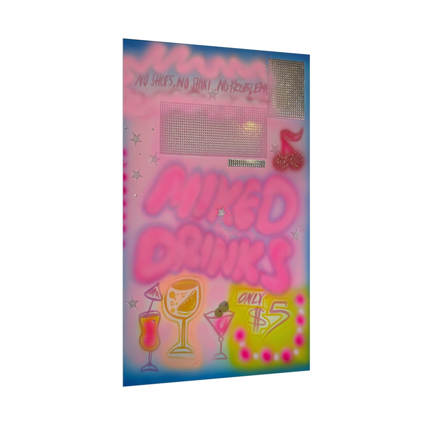 "mixed drinks" airbrush rolled print