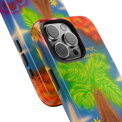 "neon blue palms" airbrush iPhone case
