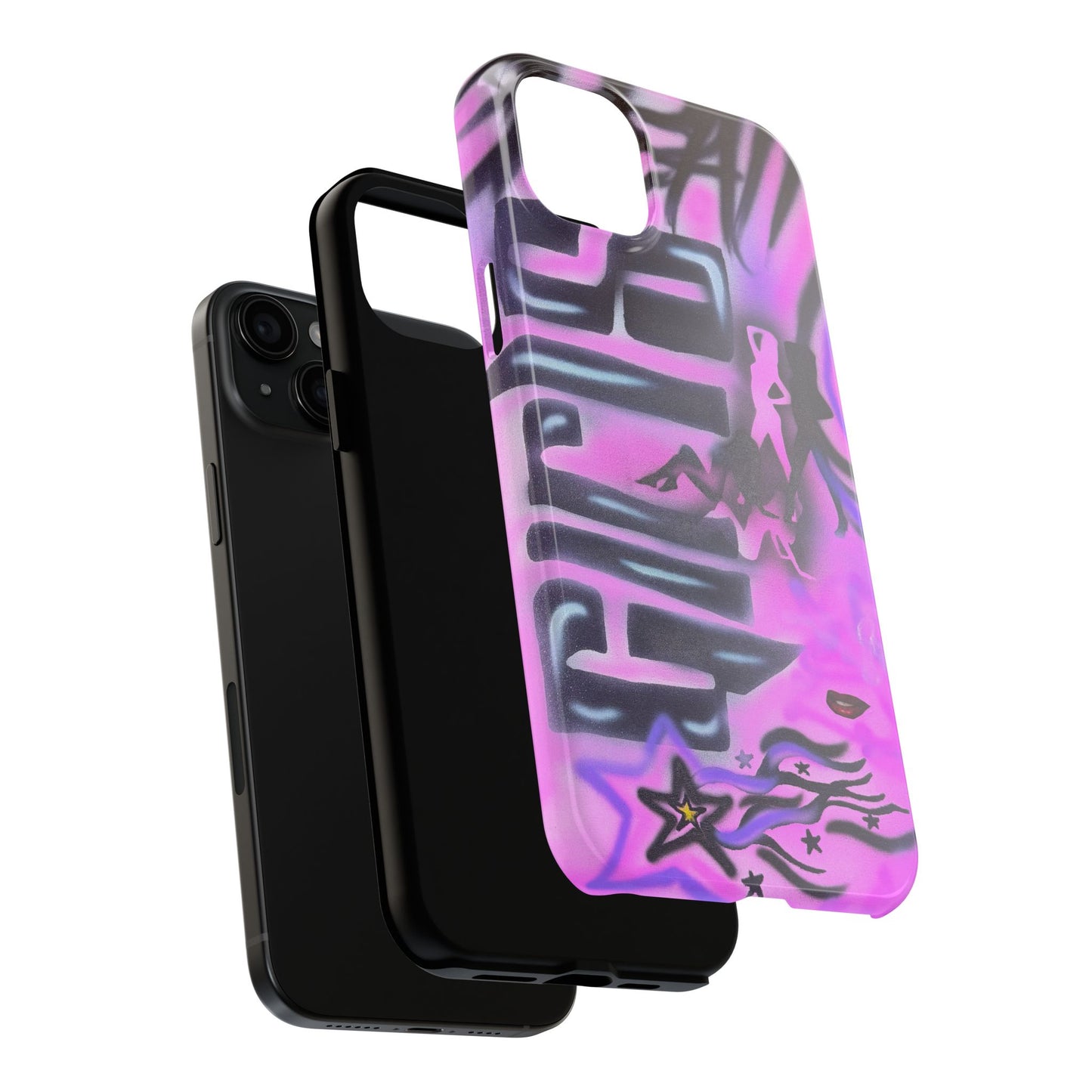 "neon nights" airbrush iPhone case