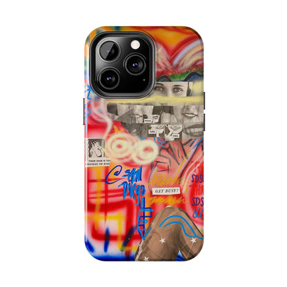 "get busy!" airbrush iPhone case