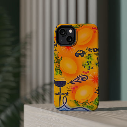 MagSafe Airbrush iPhone Hülle „citrus coastline“