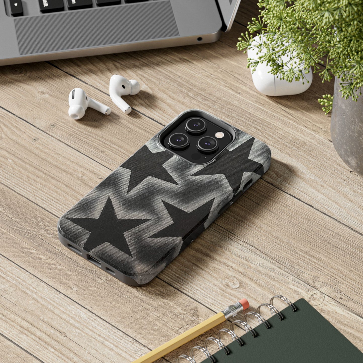 "chrome stars" airbrush iPhone case