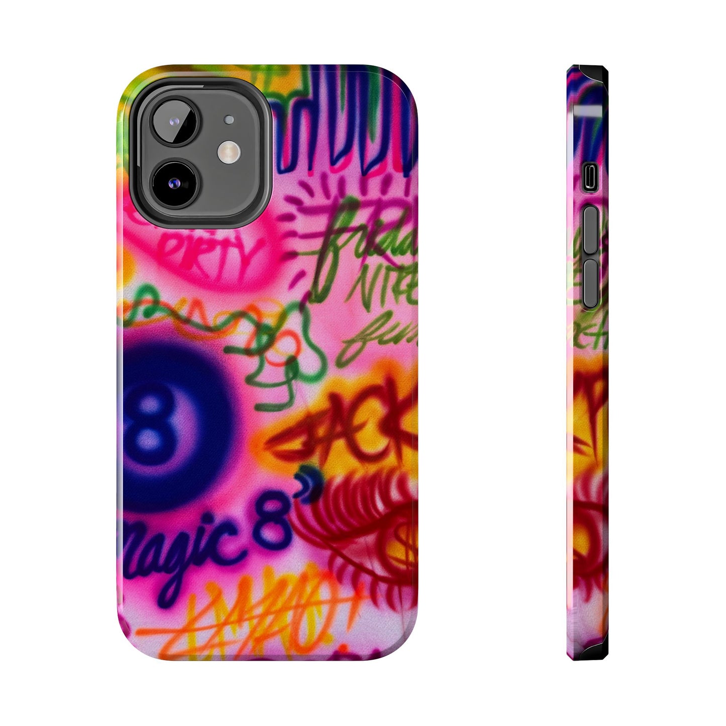 "colorful chaos" airbrush iPhone case