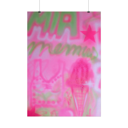 "miami matcha" airbrush rolled print