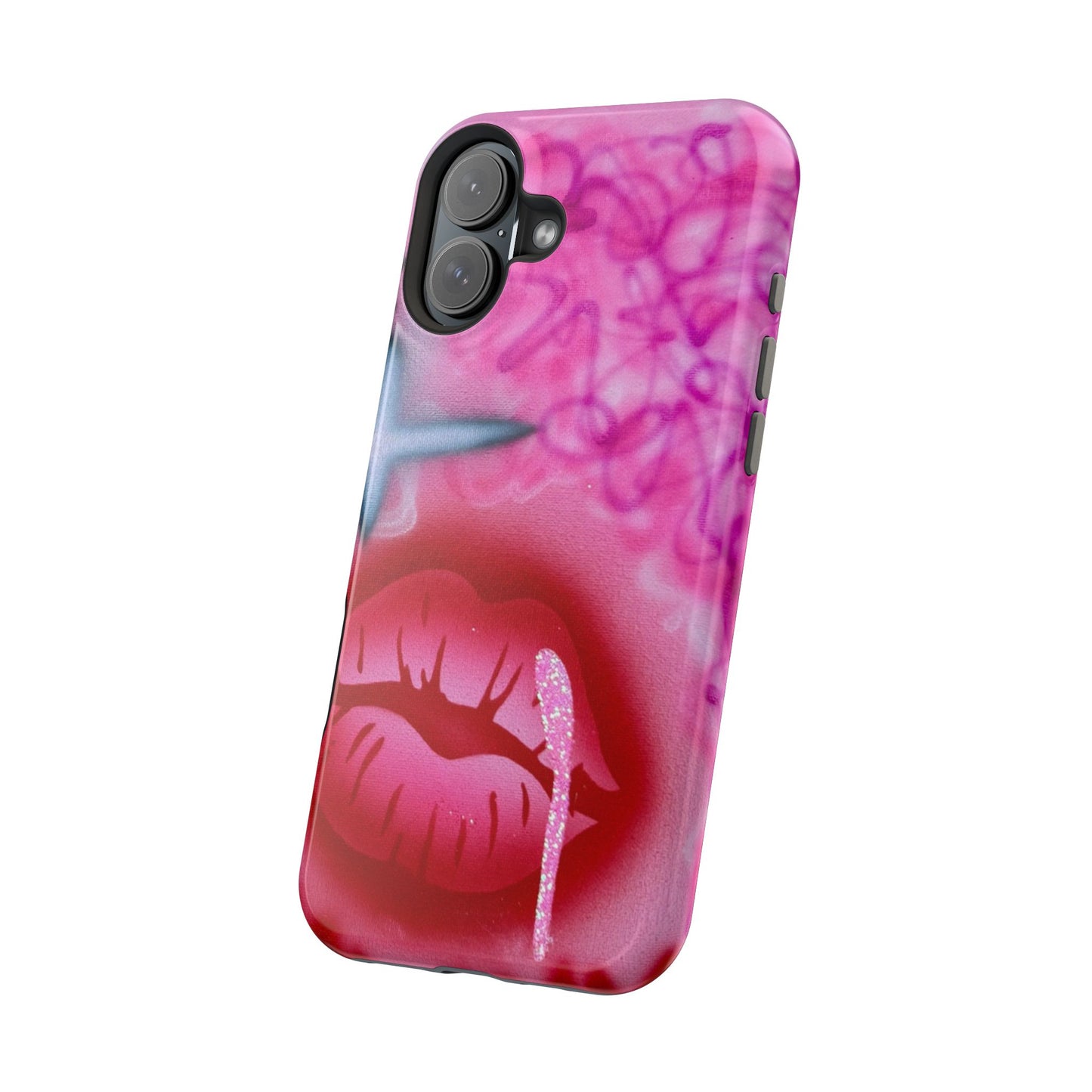 MagSafe limited edition "glitter aura" airbrush iPhone case