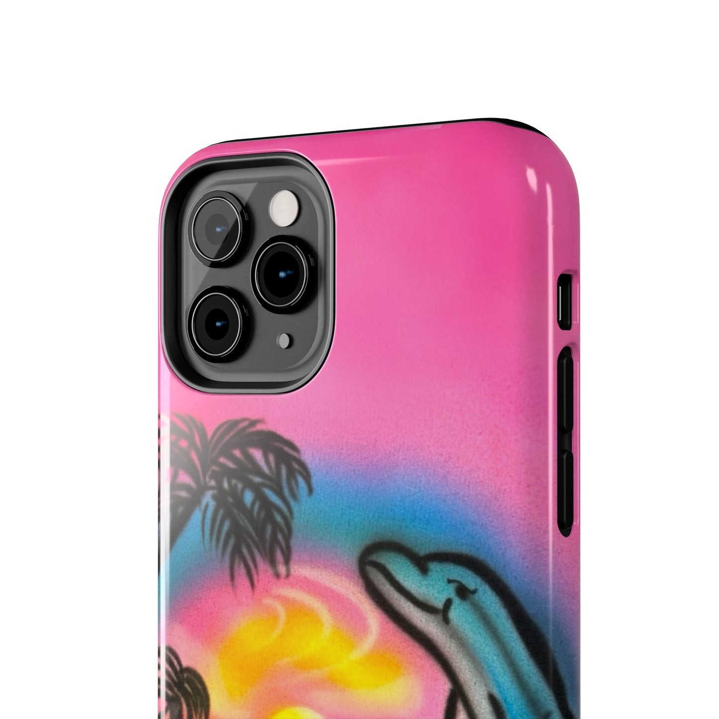 "dolphin love" airbrush iPhone case