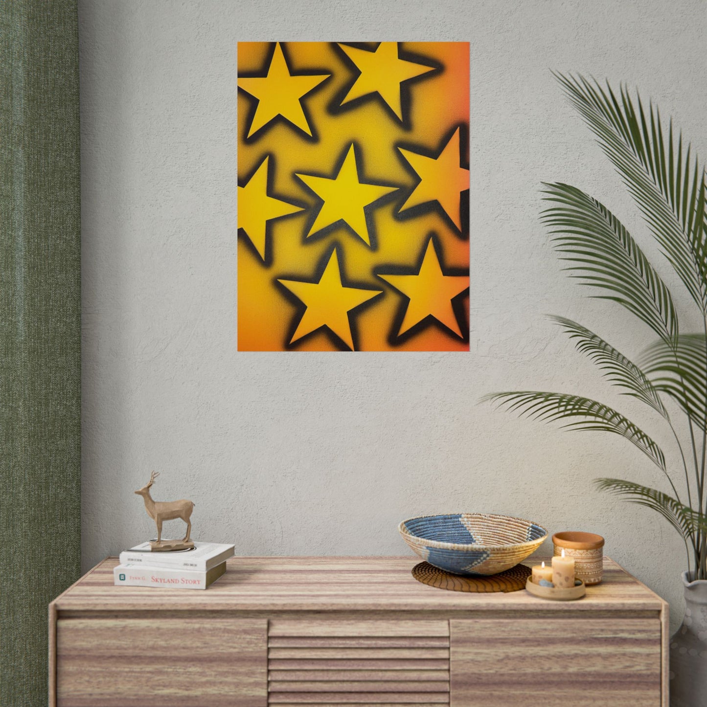 "UR A STAR!" airbrush rolled print