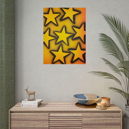 "UR A STAR!" airbrush rolled print