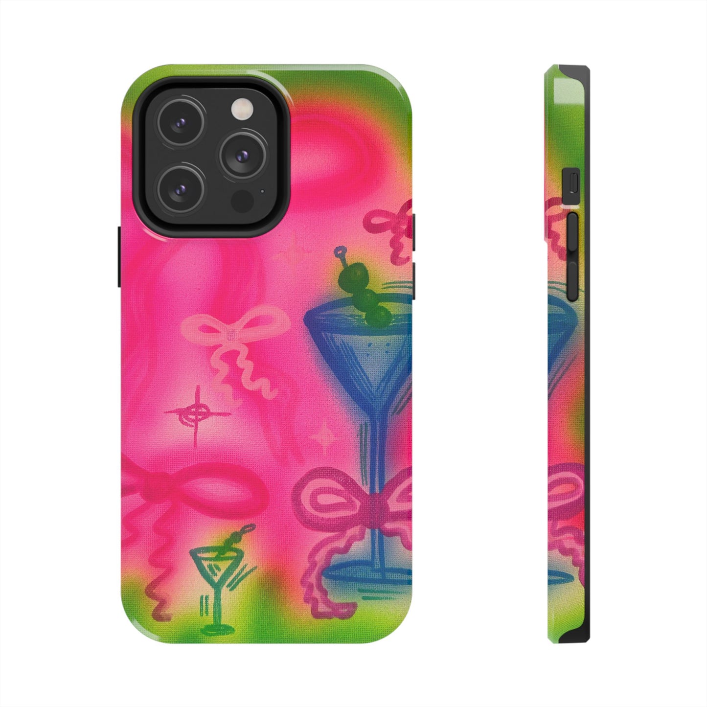 "bow martini" airbrush iPhone case