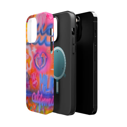 "mornings in malibu" MagSafe airbrush iPhone case