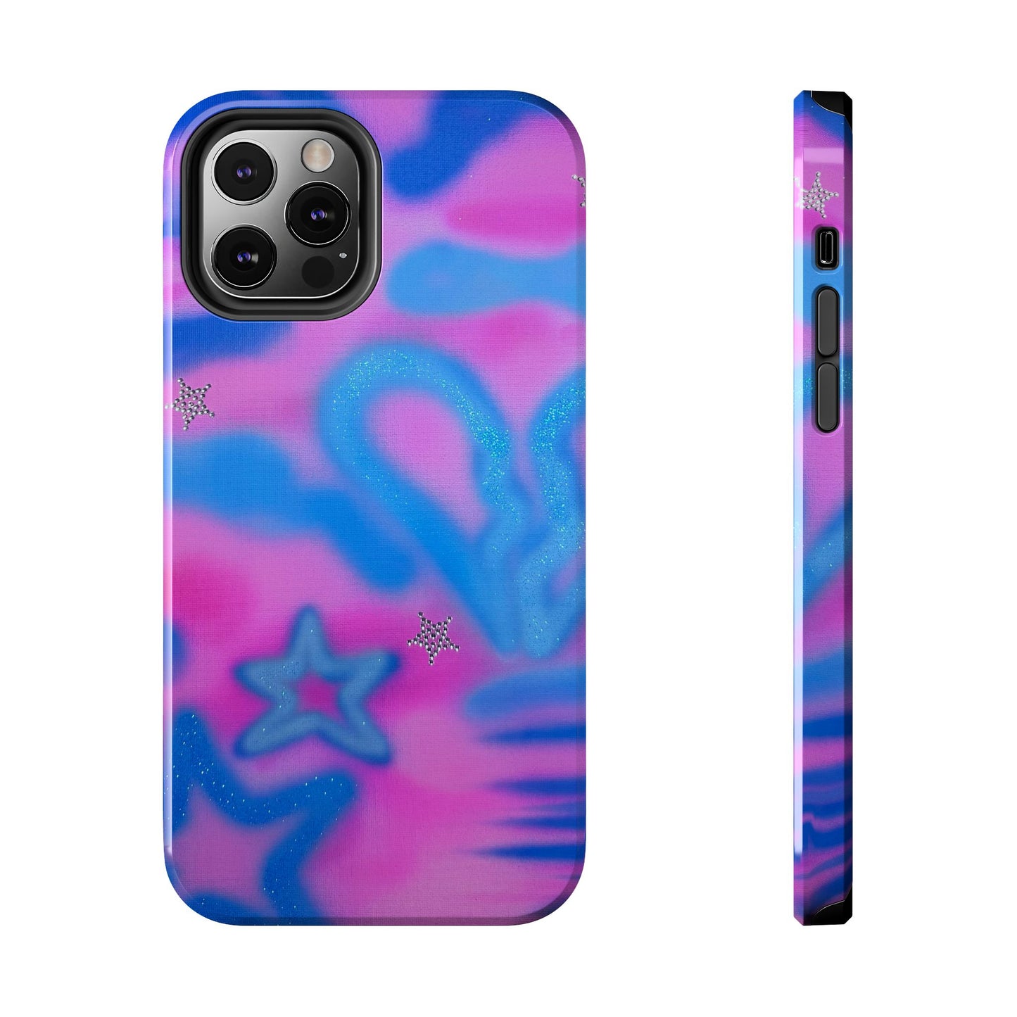 "blue camo" airbrush iPhone case