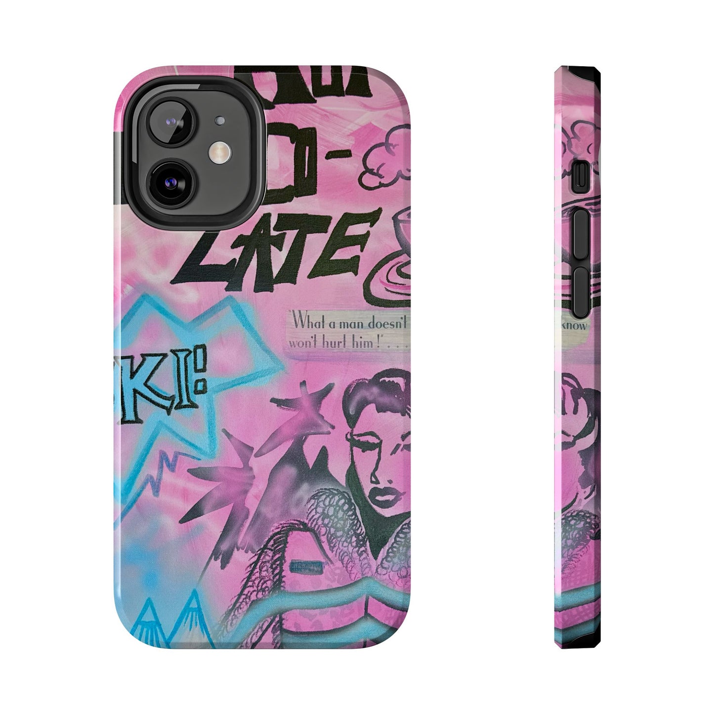 "avant le ski" airbrush iPhone case