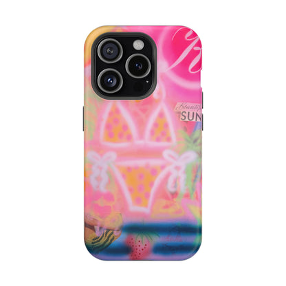 MagSafe "santa monica strawberry" airbrush iPhone case