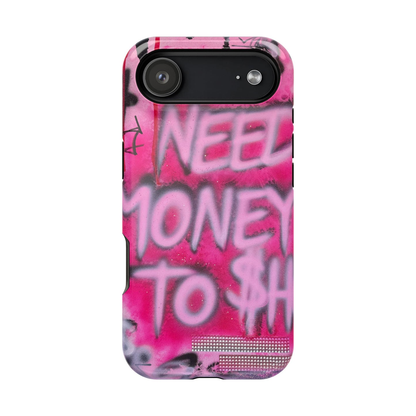 MagSafe "need $$ to shop" airbrush iPhone case