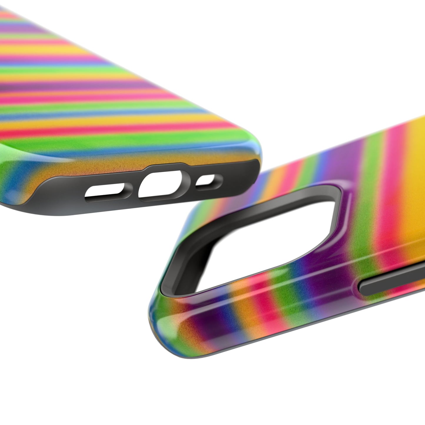 MagSafe "colorful stripes" airbrush iPhone case