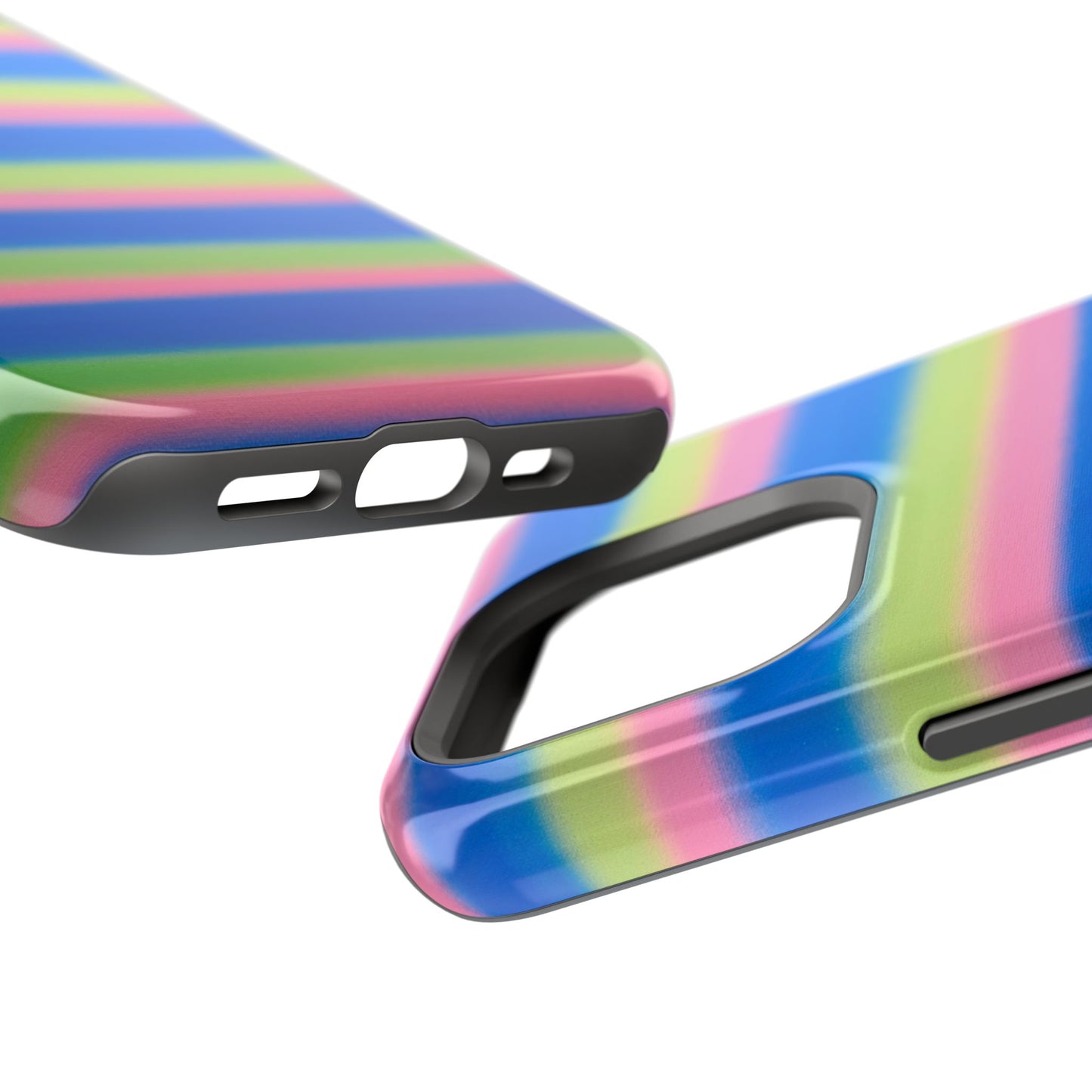 MagSafe "sherbet stripes" airbrush iPhone case
