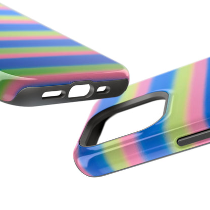 MagSafe "sherbet stripes" airbrush iPhone case