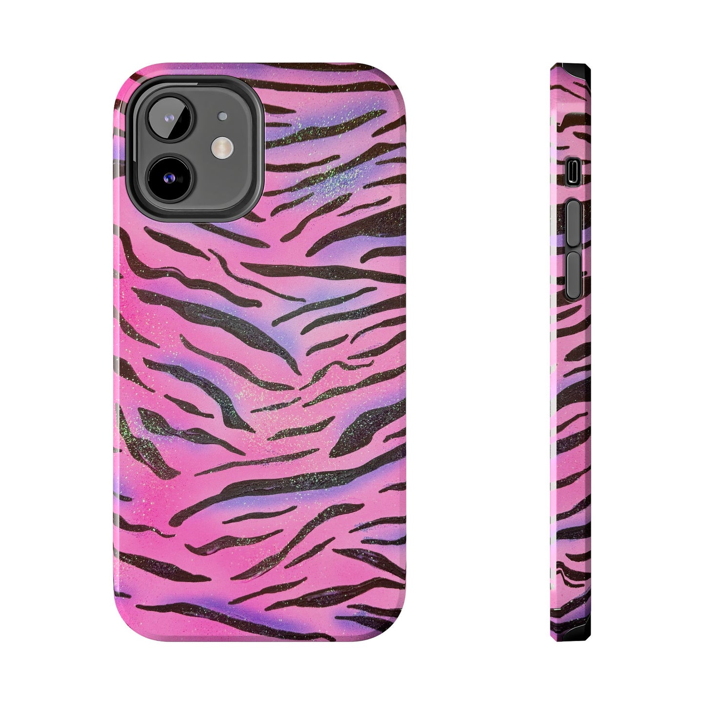 "glitter zebra" airbrush iPhone case