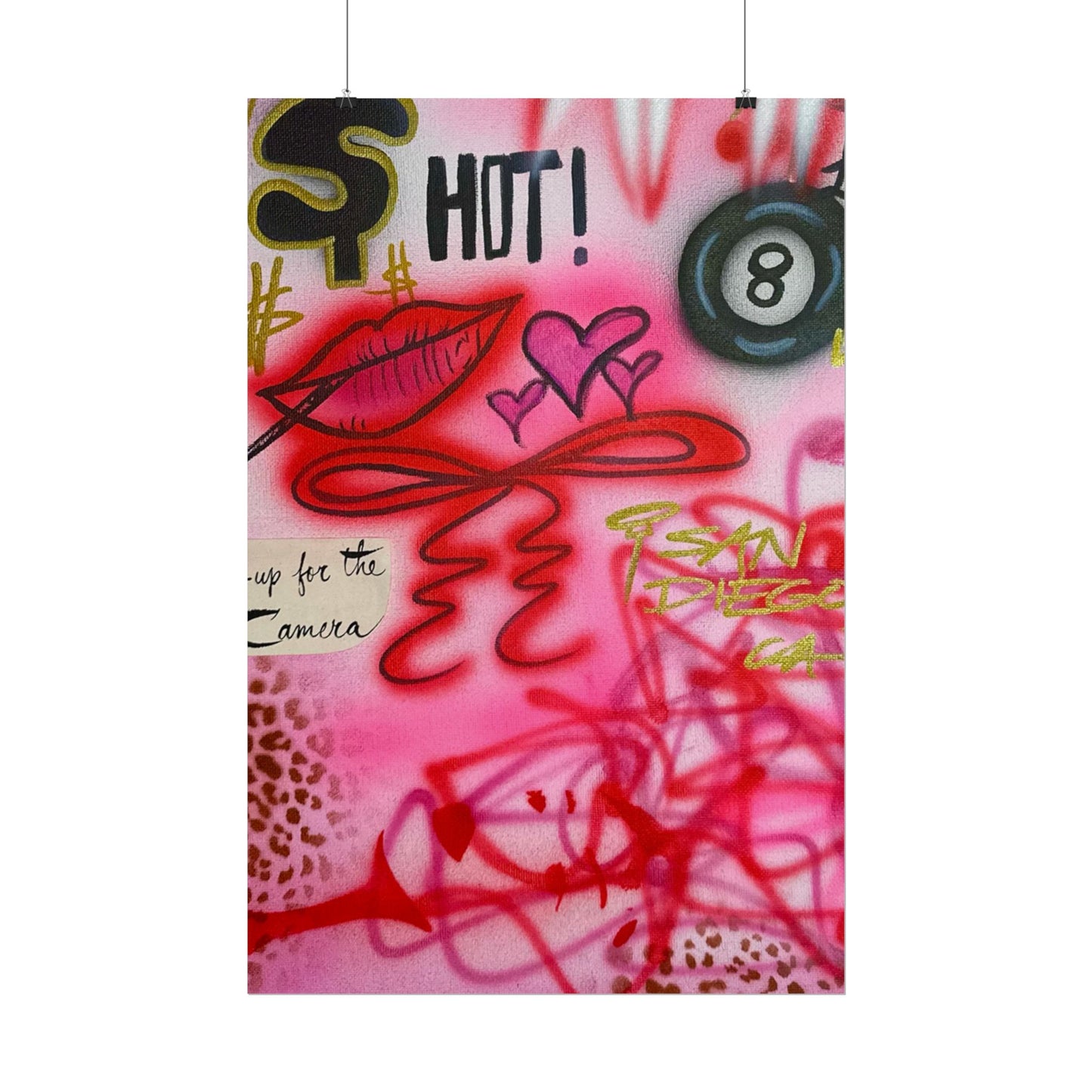 "IT girl" airbrush rolled print