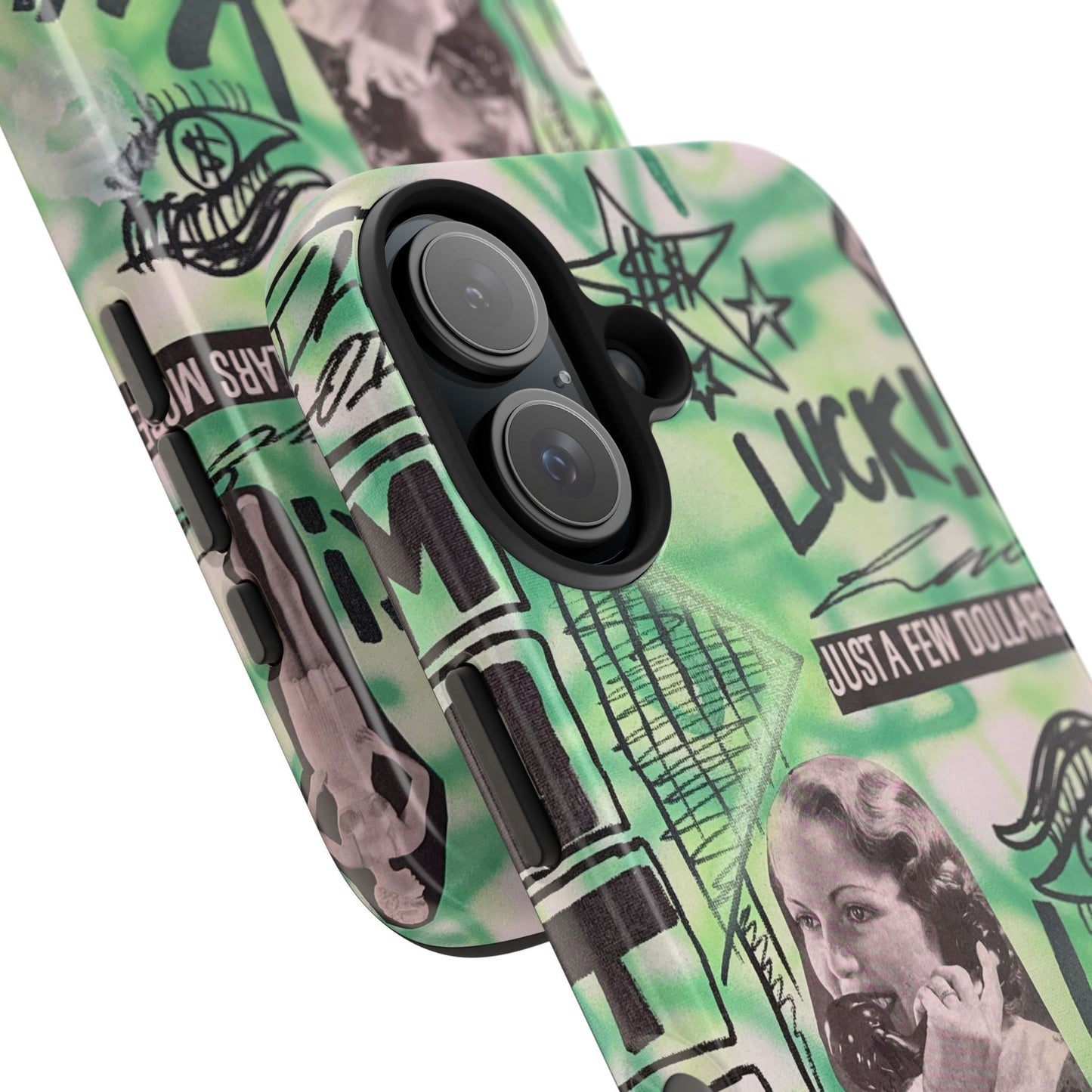 "lust over luck" airbrush iPhone case