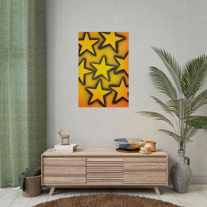 "UR A STAR!" airbrush rolled print