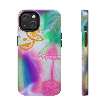 "on the beach" airbrush iPhone case