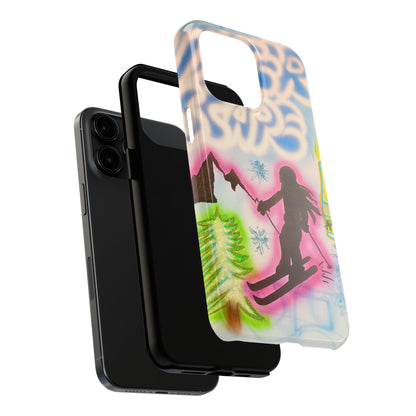"winter escape" airbrush iPhone case