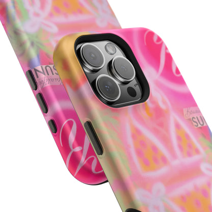 MagSafe "santa monica strawberry" airbrush iPhone case