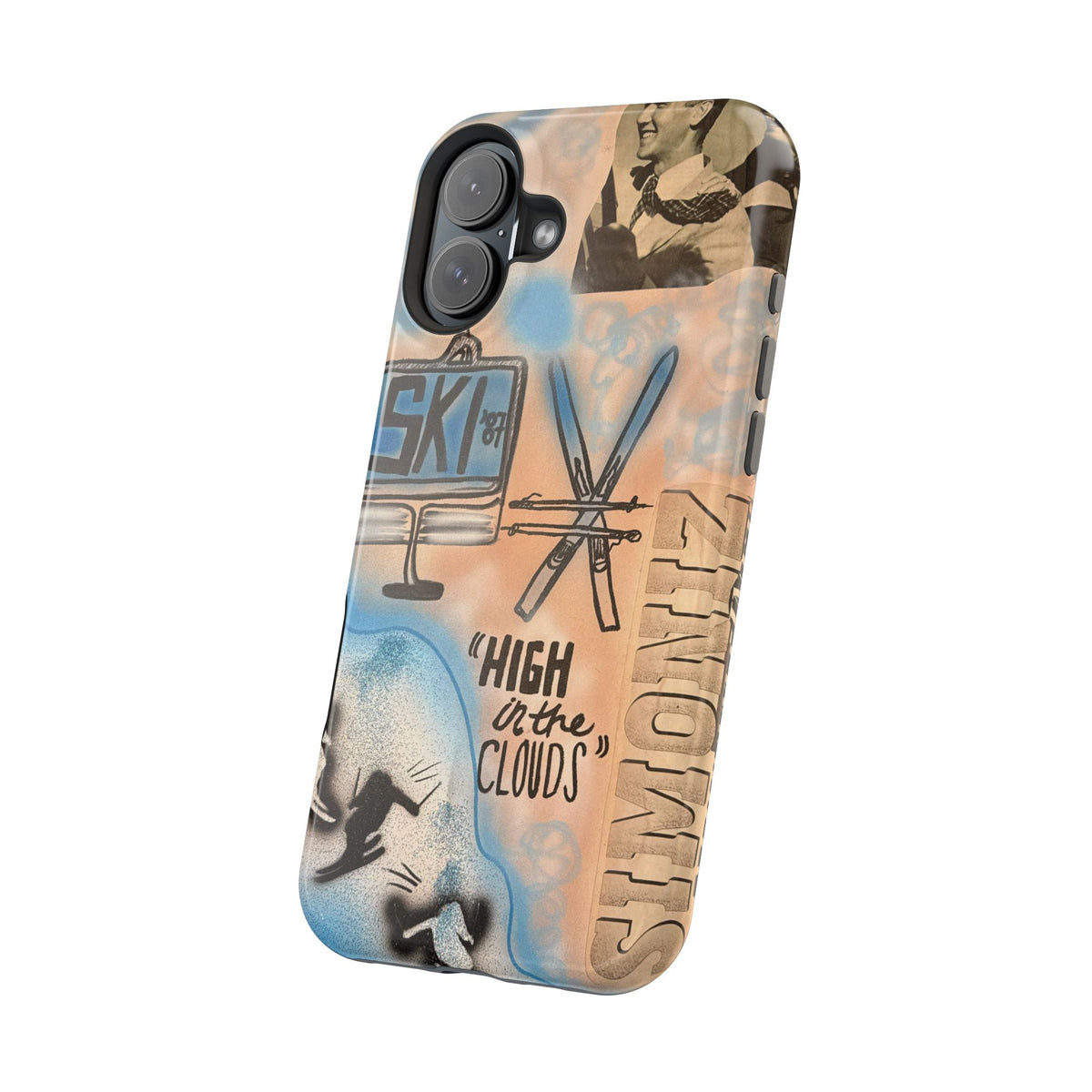 MagSafe „high in the clouds“ Airbrush iPhone Hülle