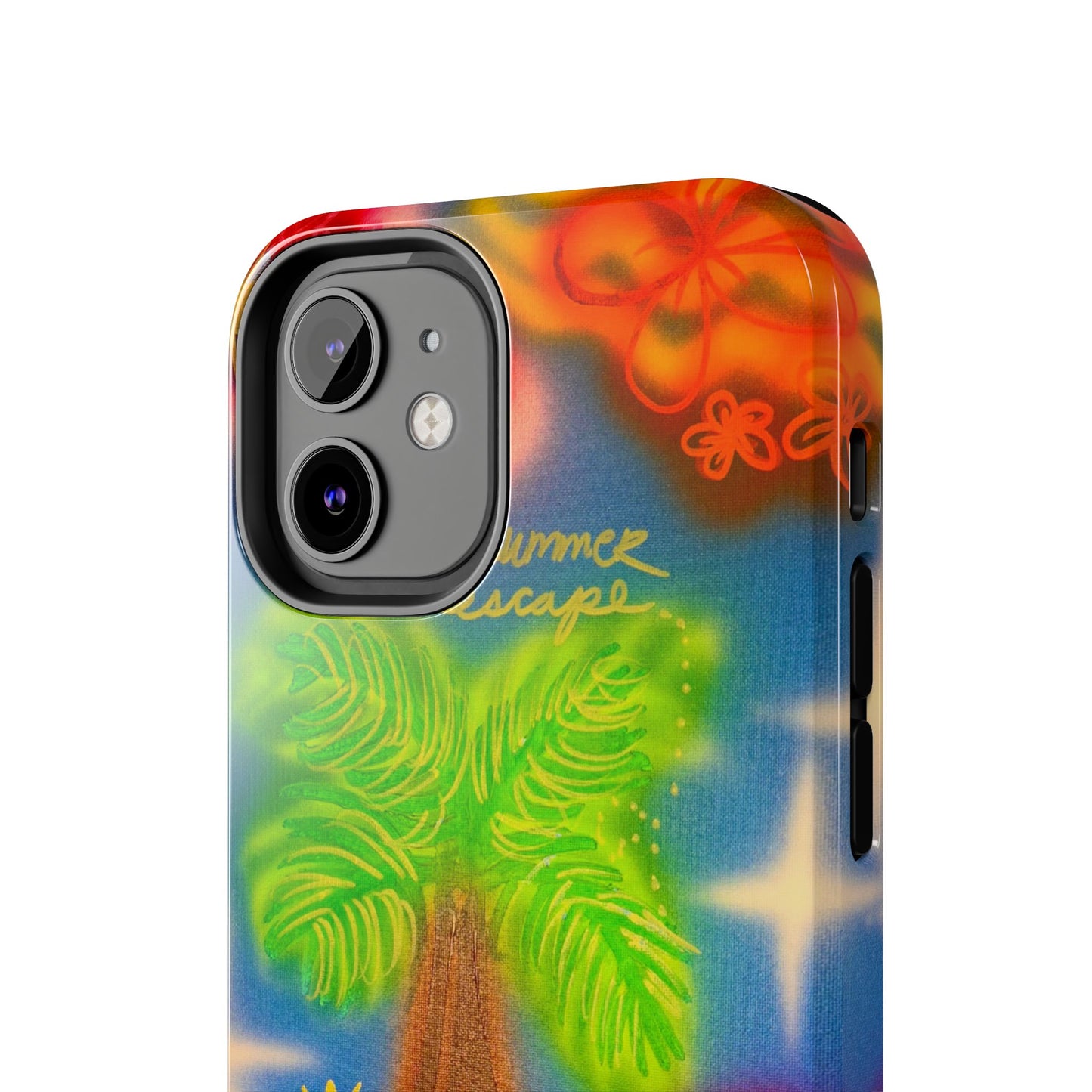 "neon blue palms" airbrush iPhone case
