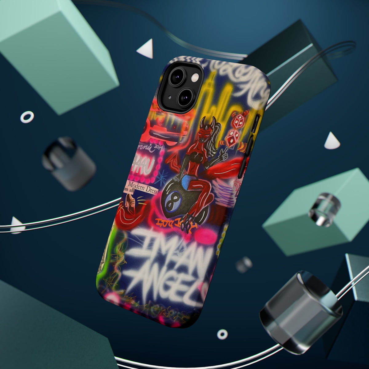 MagSafe "im an angel" airbrush iPhone case