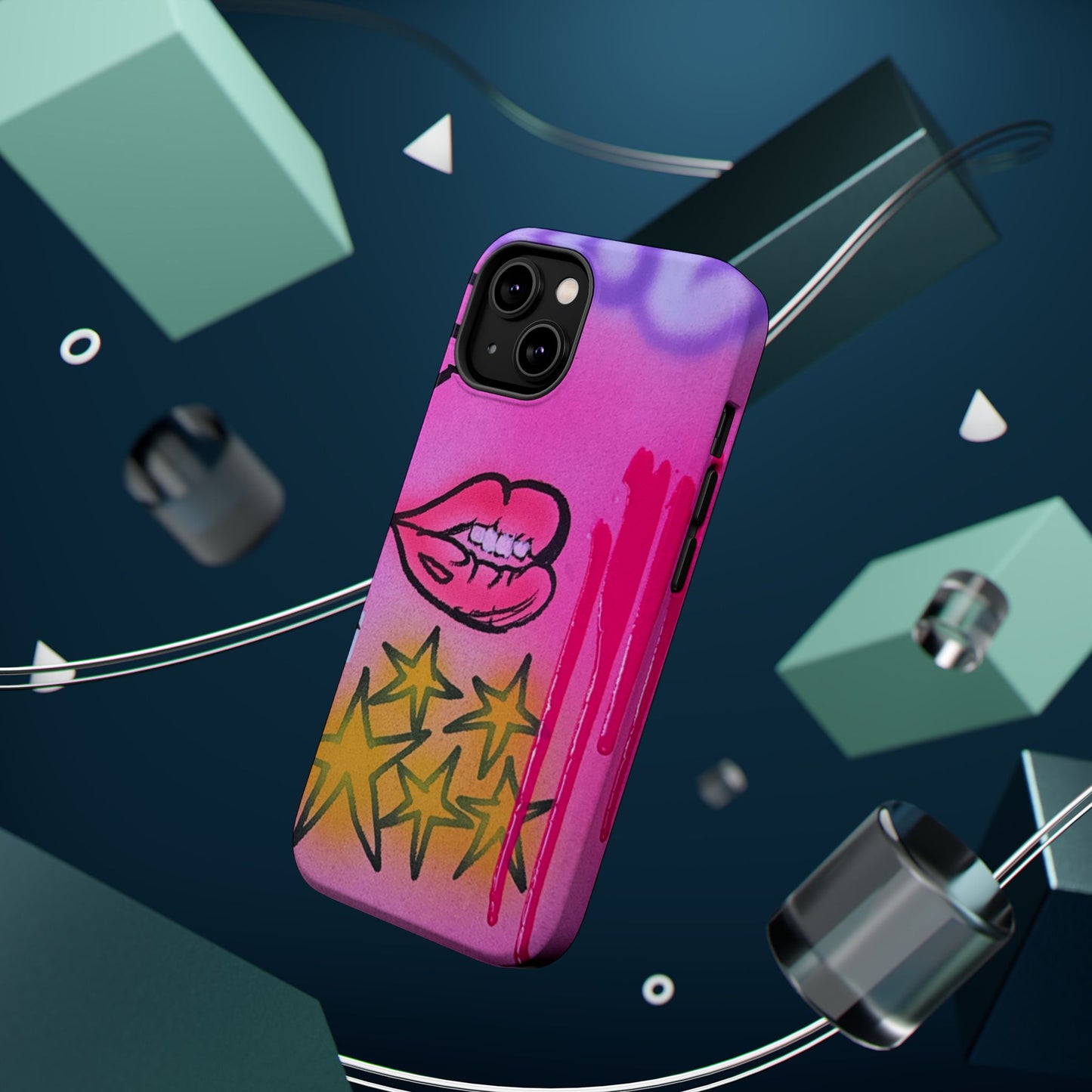 MagSafe "star drip" airbrush iPhone case