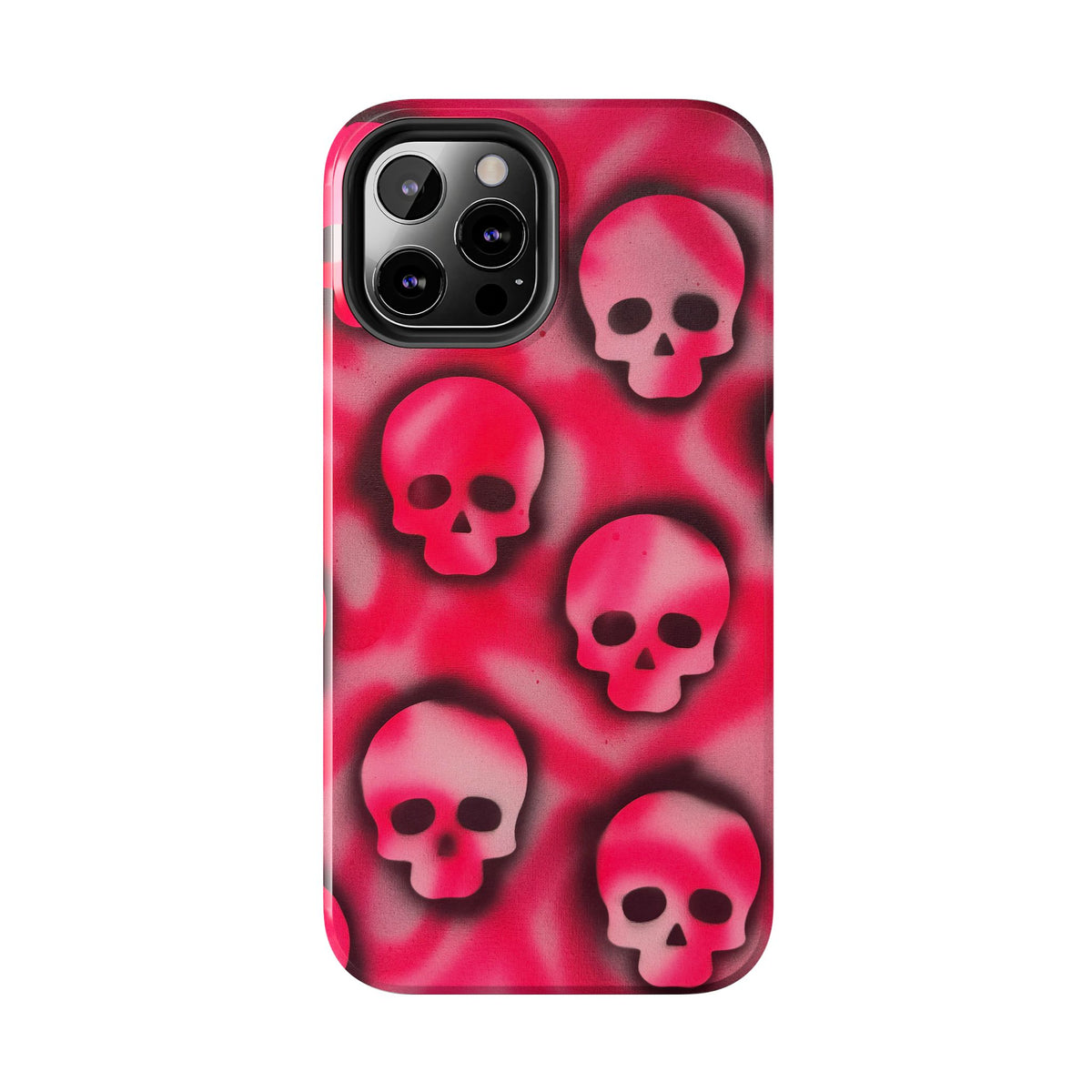 "pink skully" airbrush iPhone case