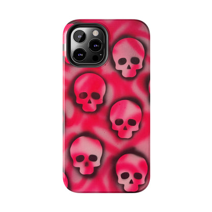 "pink skully" airbrush iPhone case