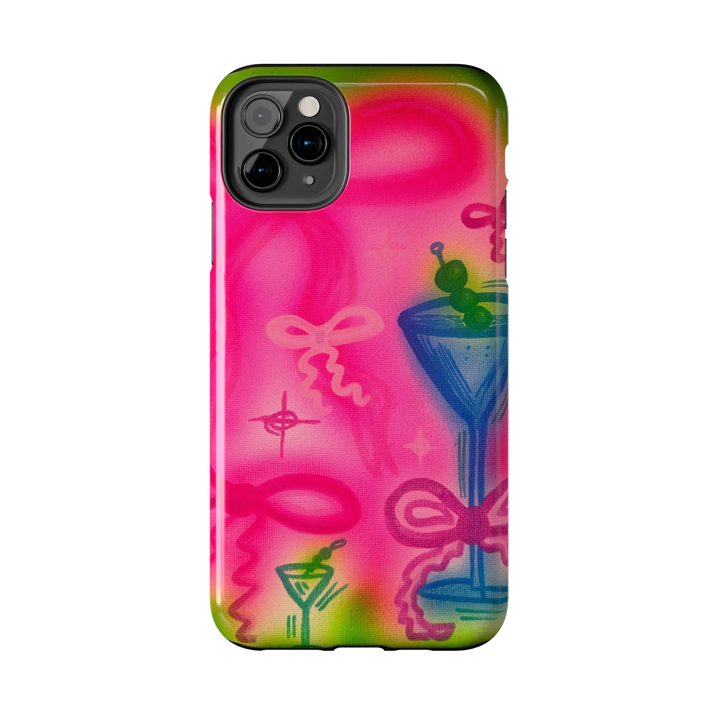 "bow martini" airbrush iPhone case