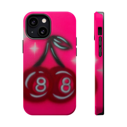 MagSafe "cherry 8ball" airbrush iPhone case